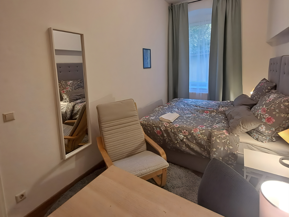 City Hideaways Ferienwohnung Mühle E1 Schlafzimmer