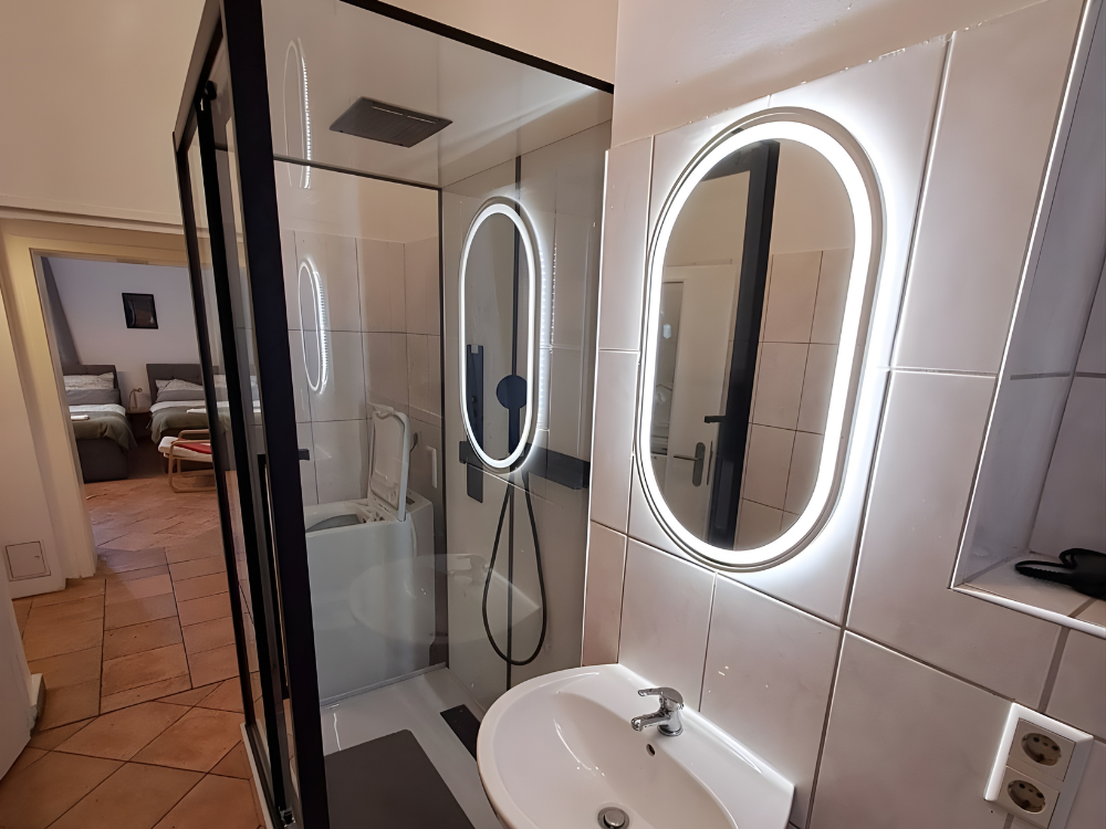 City Hideaways Ferienwohnung Mühle E2 Badezimmer