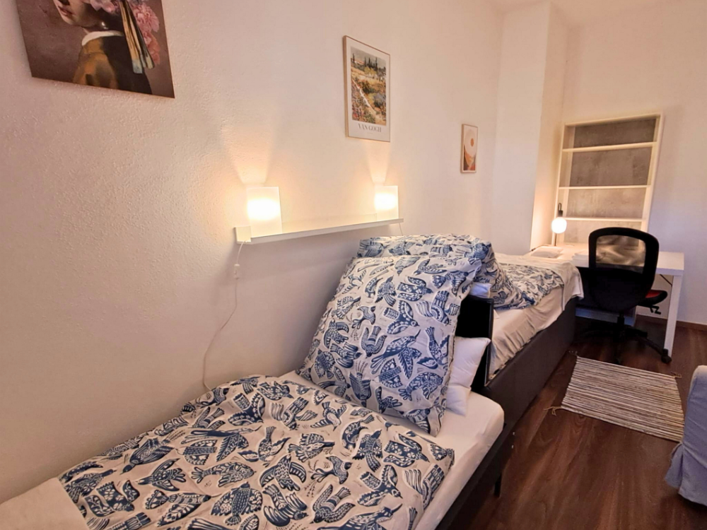 City Hideaways Ferienwohnung Mühle O1 zweites Schlafzimmer