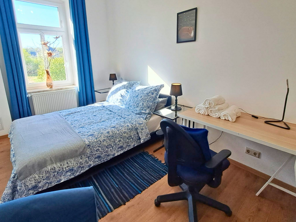 City Hideaways Ferienwohnung Mühle O2 Schlafzimmer