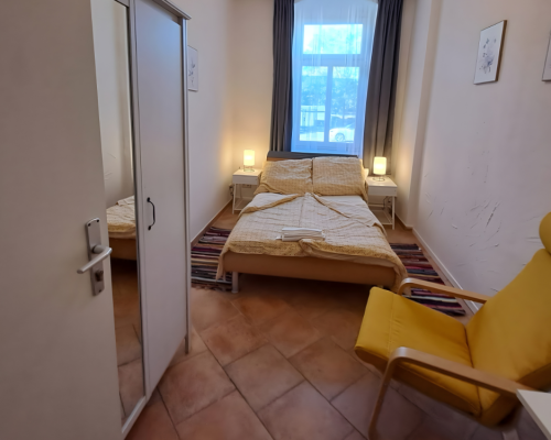 City Hideaways Ferienwohnung Mühle E1 zweites Schlafzimmer