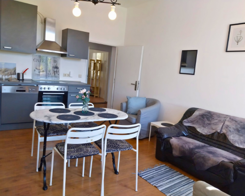 City Hideaways Ferienwohnung Mühle O2 Essbereich